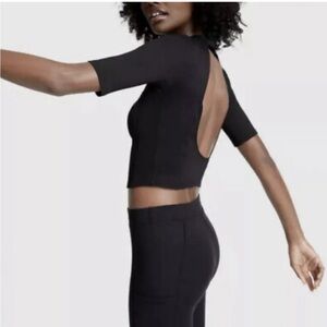 G. Label by Goop Mockneck Open Back Top Size XL